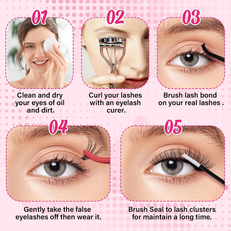 Lash Clusters Kit 280 Pcs Cluster Lashes 30D+40D Lash Extension
