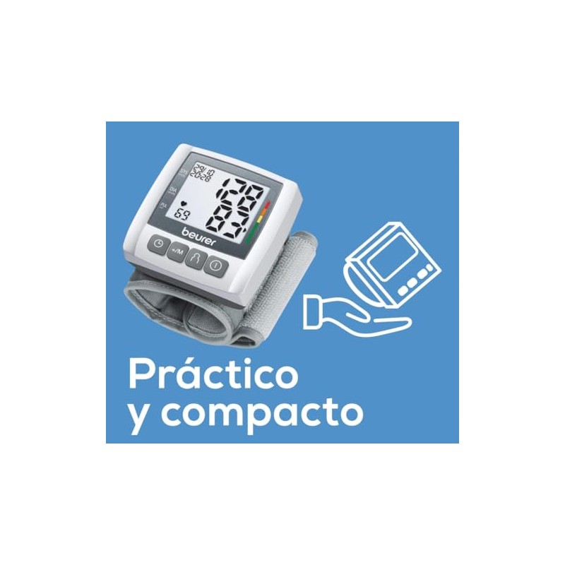 Kit de Baumanómetro de Muñeca BC30 con Termómetro Clínico Digital