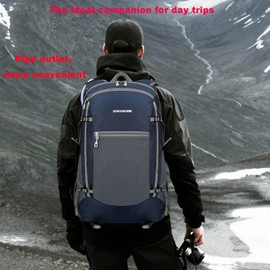 A-QMZL Hiking Backpack Camping Trekking Rucksack Outdoor Sports Waterproof Mountaineering Bag 30L Climbing Trekking Camping Rucksack for Men Women (blue)