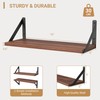 Heimlove Floating Shelves for Wall, 16 Inch Long Wood Floating