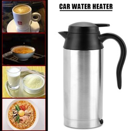 car water boiler travelCar Water Heater, Large Capacity Auto-Cut-Off Stainless Steel Car Heater Bottle, Portable Heat-Insulated Travel Car Electric Bottle For Drivers Business Professionals 750ml