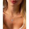 CAIDIKA Blue Topaz Horseshoe Necklace for Women Sterling Silver Created