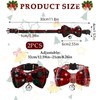 2PCS Christmas Cat Collar with Bell and Bow Tie, Safety