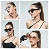 JCTAIFOO Vintage Rectangle Sunglasses for Women Men Retro Rectangular Chunky