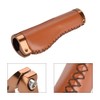 DEWIN Leather Bike Handle Grips, 1 Pair Retro Bicycle Grips