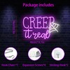 Creep It Real Halloween Neon Sign with Ghost & Spider