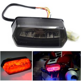 Motorcycle Red LED Brake Tail Light Integrated Turn Signal Fit For Honda CBR650F,Wattage: max. 19W (0.5W/LED)