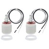 RTNLIT E26 Light Socket with Aluminum Shade Ring, Ceramic Medium