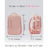 LUCKGLOW Travel Backpack for Women, Pink, Carry on Backpack, Laptop