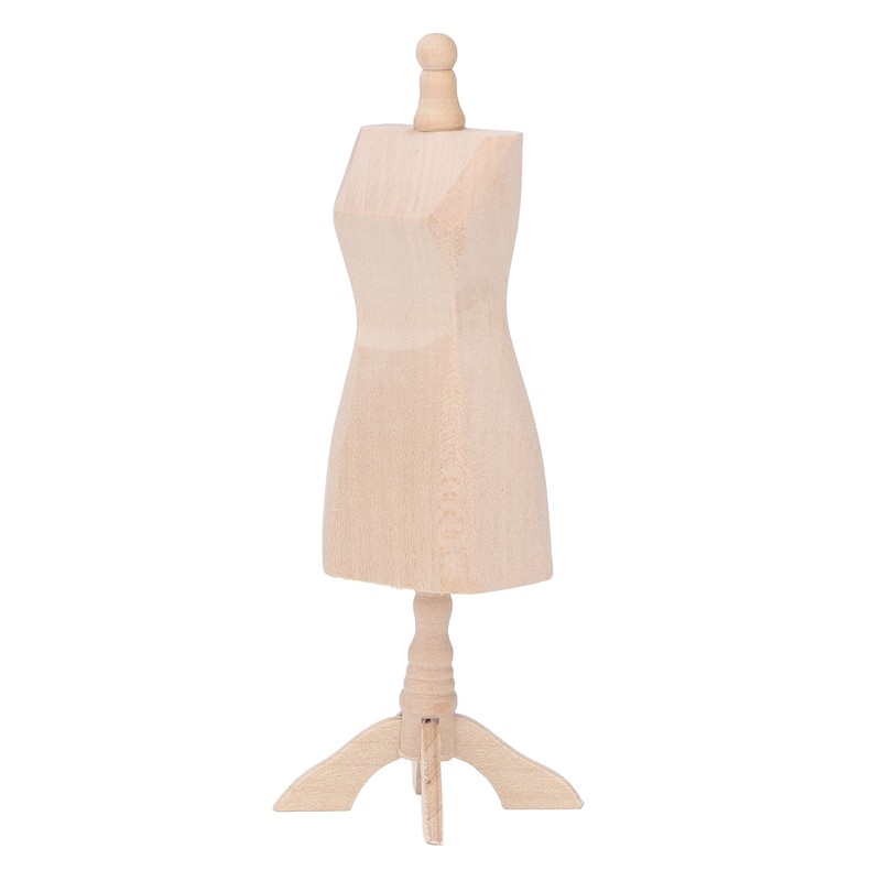 Dollhouse Wooden Mannequin 1:12 Lightweight Mini Clothes Display Holder Model
