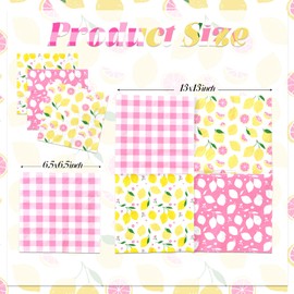 Pink Lemon Party Supplies,40Pcs Lemon Party Napkins Summer Fruit Party Decoration Pink Lemonade Theme Decoration for Lemon Baby Shower,Bridal Shower Party
