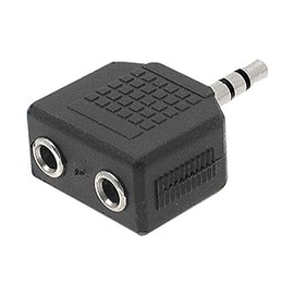 2 3.5mm Female Jack to 3.mm Male Plug Stereo Adapter Y Splitter Connector Dual Output from Single Input Source Headphone Audio Jack Signal MP3 Plug Connector