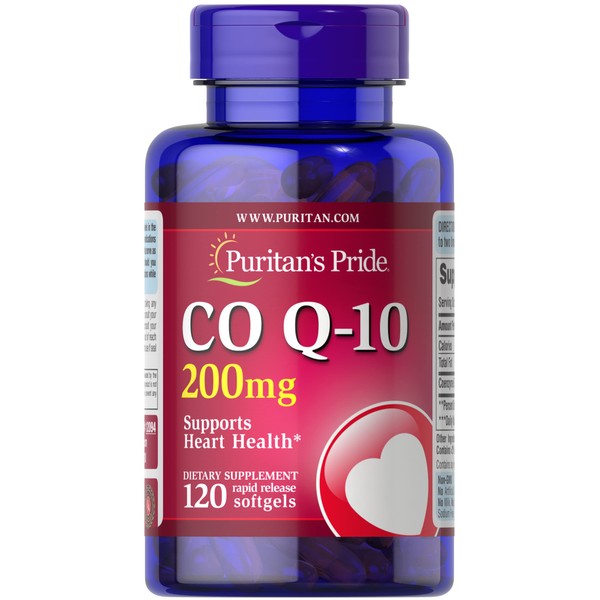 Puritan's Pride Q-Sorb CoQ10 200mg Supports Heart Health,120 Softgels