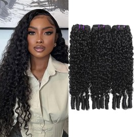 Burmese Curly Bundles 24 26 28 Inch Water Wave Hair Extensions 100% Remy Human Hair Bundles Natural Black Color