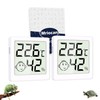 Mriocan Thermometer/Hygrometer, For Reptiles, High Precision, Terrarium Monitoring, Cute Design,