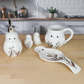 Snowy Owl Soap and Lotion Dispenser Pump