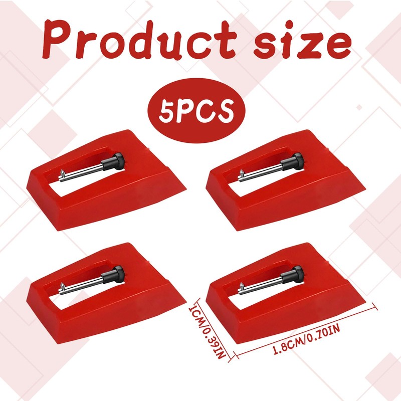 Record Player Needle,5 pcs Record Player Needle Replacement,Turntable Replacement Needle