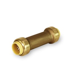 Supply Giant VQSD3434 Slip Coupling Pipe Fittings Push to Connect Pex, CPVC, x 3/4 Inch, Brass, 3/4", Brass &amp Copper