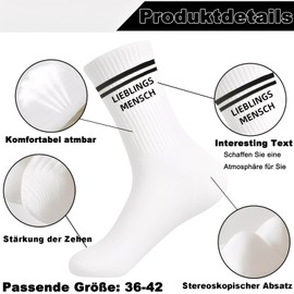 Lieblingsmensch Geschenk Socken 36-42, Beste Freundin Geschenke Baumwollsocken, Geschenke Für Frauen, Geschenk Freundin Geburtstag, Für Freundin Partner Frauen Geburtstag Valentinstag Weihnachten
