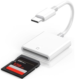 Type C Card Reader, SD Card Reader, Type c Memory Card Reader for Smartphones, Tablets, Computers, Photo/Video/Data, Import Convert Adapter, Fast Transfer, Compatible with Devices Pro/Max, MacBook