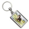 Bernese Mountain Dog on the Meadow - Happy Keyring Unique