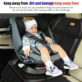 Bacgnyer Car Seat Protector, 1 Pack, Thickest Padded 600D Fabric Padding, Waterproof, Durable, Anti Slip Backing, Child Seat Protection, Suitable for Babies, Toddlers, Children