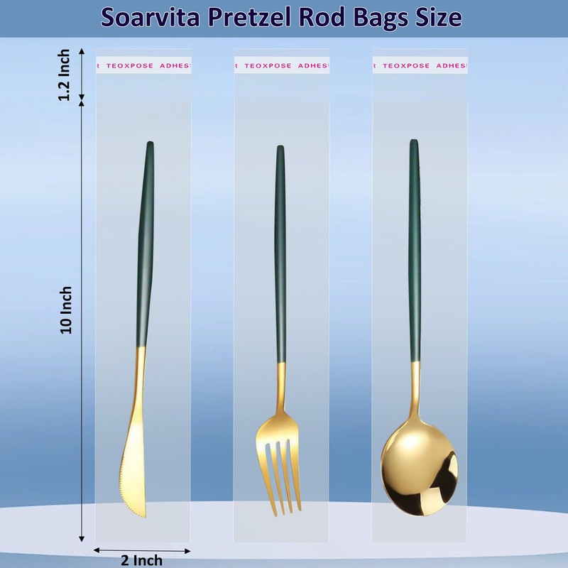 Soarvita Self Sealing Cellophane Bags - 2x10 Inches 200 Pcs