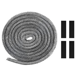 Sealing Cord, Sealing Tape for Fireplace, 14 mm x 2.5 m, with 4 Joint Tapes, Sealing Line for Fireplace Doors