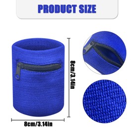 TEAONE Wrist Pouch Wallet, 4 PCS Sweatband Wrist Wallet for Running, Hiking, Cycling (4 Color)