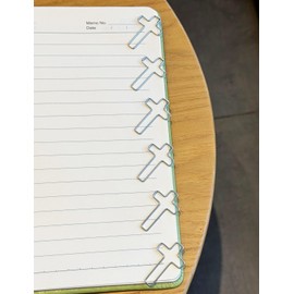 Cute Paper Clips, 100PCS Cross Shaped Paper Clips Bookmarks Bible Study Supplies, Assorted Colors, Christian Journaling Supplies for Women Men Christian, Sliver