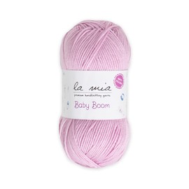 1 madeja La Mia Baby Boom, 100% hilo acrílico antipilling para tejer y ganchillo, 100 g (3.5 oz) / 250 m (273 yardas), peso 3: luz Dk, lila - 705
