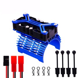 Mesimsple 4274 4068 Motor Fan & Body Clips for Arrma 1/7 1/8 RC Cars Felony Infration Limitless Kraton Outcast Notorious 6S Motor Heatsink 40mm 42mm Cooling Fan Upgrades Parts Blue