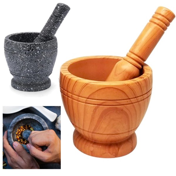 ATB 1 Mortar and Pestle Set Mixing Bowl Spice Guacamole