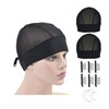 2 Pcs Headband Wig Caps Adjustable Mesh Wig Grip Cap