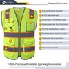 JKSafety 9 Pockets FAA Licenced Drone Pilot Hi-Vis Retro-Reflective Safety