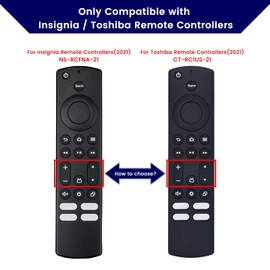 NS-RCFNA-21 Glowing Remote Cover for Toshiba & Insignia TV Remote Controller 2021, Silicone Case with Lanyard Glow in Dark