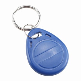 HFeng 125KHz T5577/EM4305 Writable RFID Keychains NFC Token tags Proximity ID Access Control Key Fob Card for Security Entry System Blue Color (50)