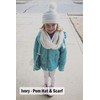 Funky Junque Kids Infinity Scarf and Hat Combo for Girls