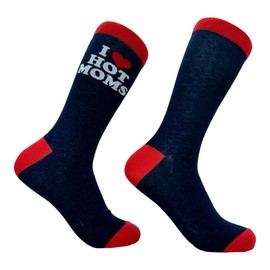 Crazy Dog T-Shirts Men's I Heart Hot Moms Socks Funny Sarcastic Flirting With Mothers Joke Footwear