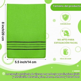 12 piezas de tela exfoliante coreana para el cuerpo, toalla coreana italiana, estilo coreano, guante exfoliante estilo coreano, toalla exfoliante de baño para eliminar la piel limpia y seca