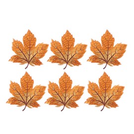 Healifty 6Pcs Sew on Patches Maple Leaves Applique Sewing Badges Cloth Thanksgiving Autumn Leaf Paste Garment Decor for Jeans Hat Clothes Decoration Dress