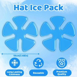 Head Ice Pack, Reusable Gel Cooling Pads for Hard Hats, Helmet Ice Packs for Heat Relief, Hat Cooling Pad Liner for Head, Regular Hat, Catcher & Cycling Helmet, Outdoor Work & Gardening