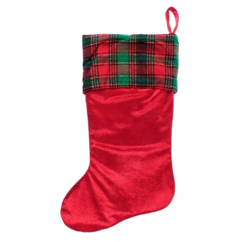 ASPCA Mix Breed Dog Velour Red Plaid "Rescue Is My