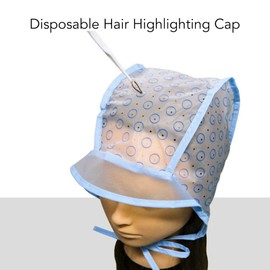 ANKROYU 5PCS Hair Highlighting Cap, Hair Highlighting Cap Kit, Coloring Hairdressing Frosting Dye Hat, Highlight Hair Coloring Frosting Dye Kit with Plastic Hook for DIY Dyeing Hair