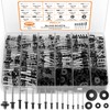 INCLY 1000PCS Pop Rivets Assortment Kit, 14 Sizes Black Rivets