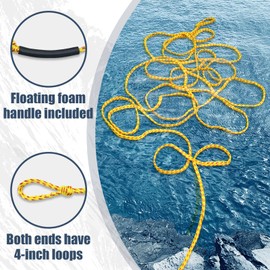 Boat Tow Rope 3K 60ft, Towable Floating Ropes for Water Ski Skiing Tubing Tubes Boating Wakeboard Towing Pull Thick Wakesurf Inflatables Tough Sports Line Watersports Kneeboard Surfboard Accessories