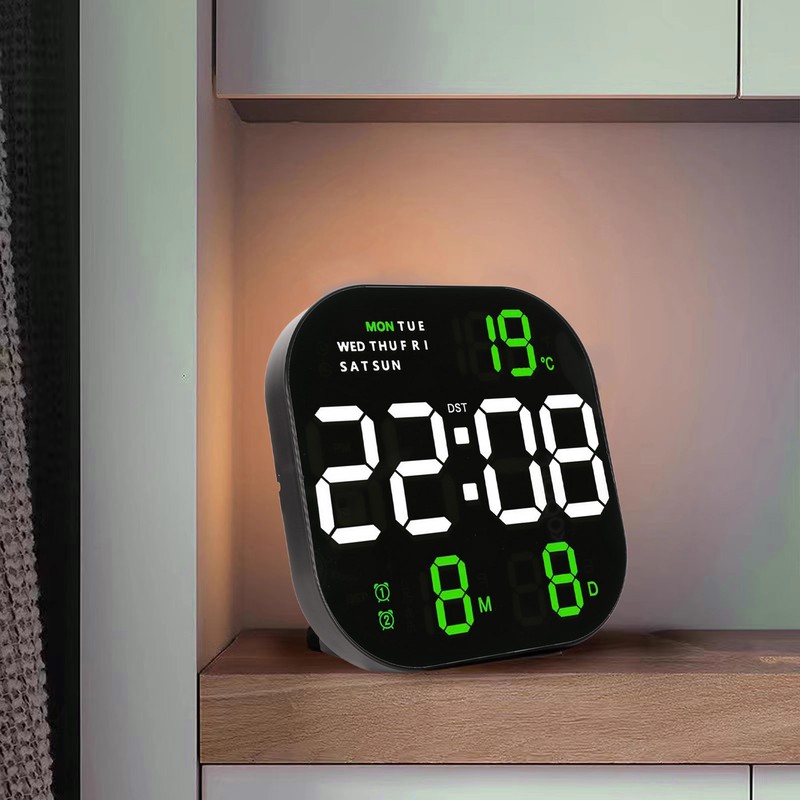 Digital Clock Large Screen LED USB 5V Remote Multifunctional Temperature
