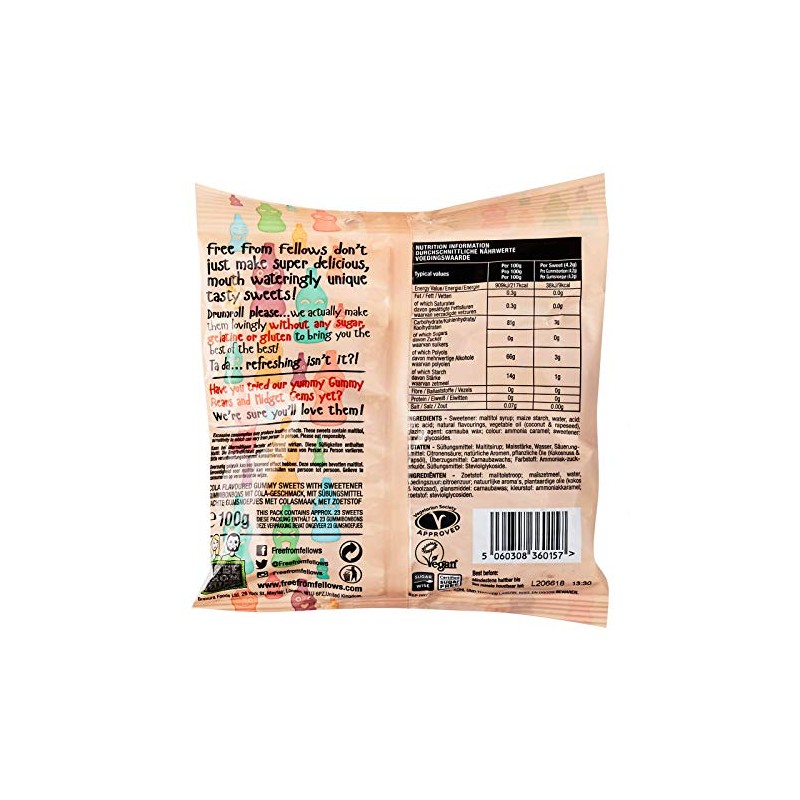 Free From Fellow Cola Bottles, 100g