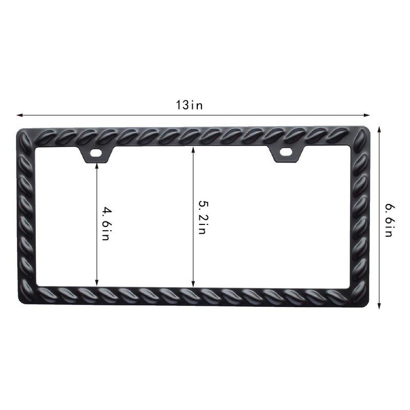 Sgooky 3D License Plate Frame Lasso Pattern License Plate Holder