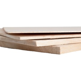 Balsa Wood 12x19 inches Sheets, 1/16th, 1/8th, 1/4th and 1/3rd thicknesses Available, Glowforge Ready, Natural Unfinished Wood for Crafts